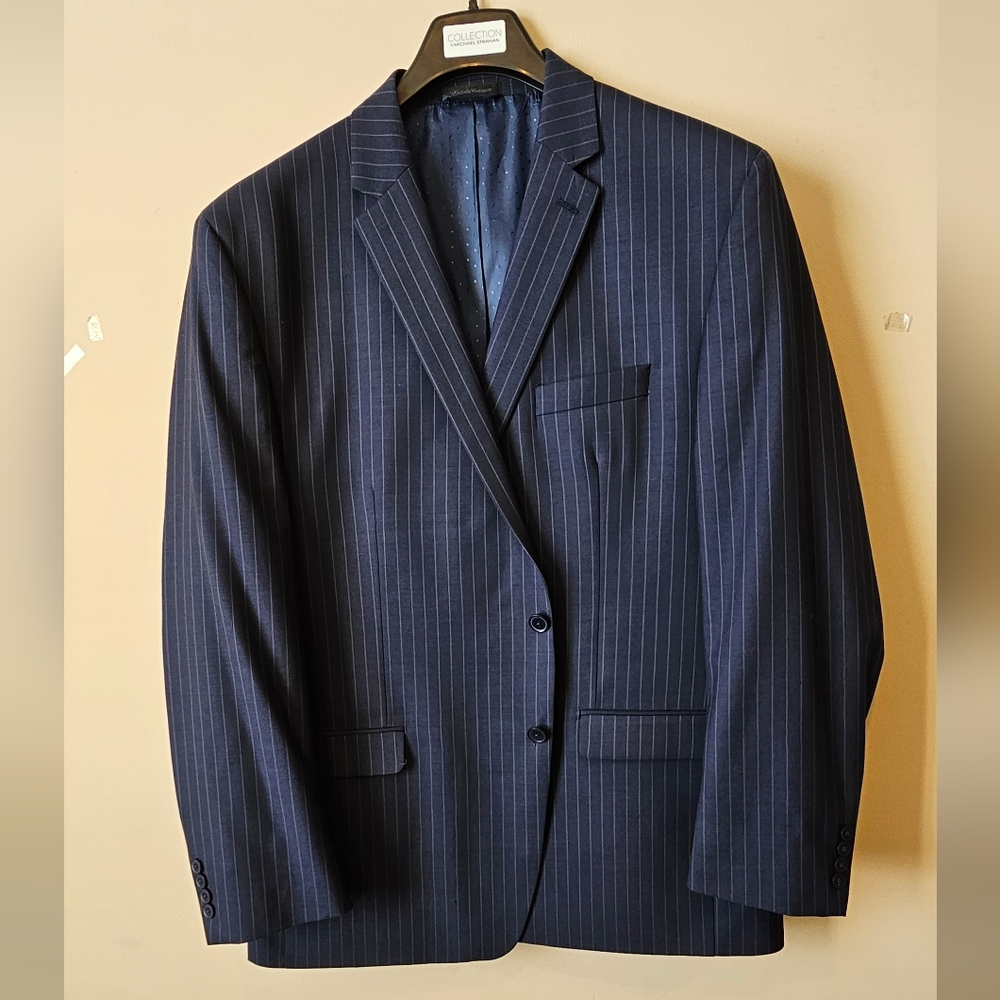 Michael Strahan Collection Navy Suit 50 L
